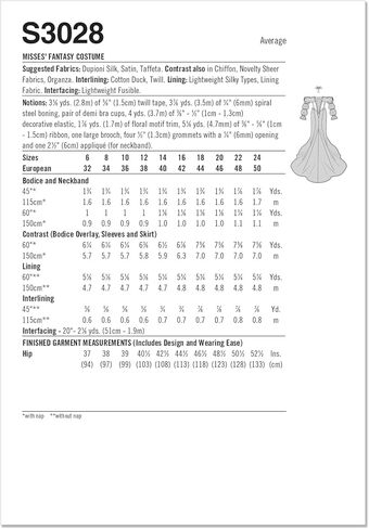 Simplicity SS3028H5 Misses' Fantasy Water Fairy Costume Sewing Pattern Packet by Raine Emery, Design Code S3028, Sizes 6-8-10-12-14, Multicolor in Saudi Arabia