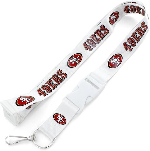 Aminco NFL San Francisco 49ers Team Lanyard, White in Kuwait