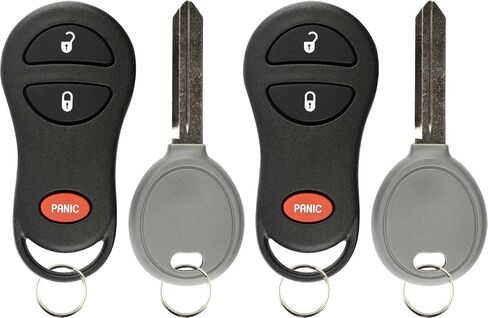 KeylessOption Keyless Entry Remote Fob Uncut Ignition Car Key Replacement for GQ43VT17T, 04686481 in Kuwait