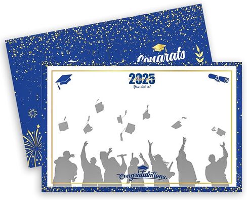 Threetols Graduation Signature Board, Class of 2025 Congrats Grad Sign in Poster Graduate Guest Book Greeting Card for Graduation Party Supplies Favors Gifts (Black) in Saudi Arabia