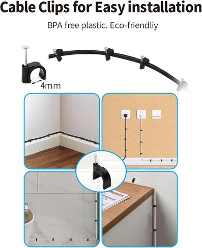 LONNKY 2 Pack 3FT 1M DC Power Extension Cable 5.5mm x 2.1mm, Universal DC 12V Power Extension Cable for Security Camera, LED Strip, CCTV IP Surveillance (2 Pack, Black) in Kuwait