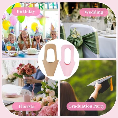 50 Pcs Kraft Paper Flowers Gift Bags with Handle, Bouquet Bags Hanging with Ribbon Sticker Rose Thorn Remover, Cone Floral Wrapping Paper Bag for Wedding Graduation Party Florist (Kraft Paper) in Saudi Arabia