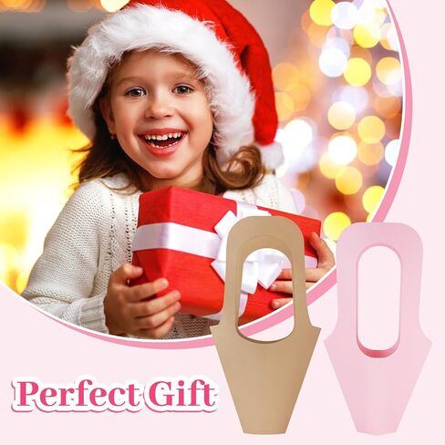 50 Pcs Kraft Paper Flowers Gift Bags with Handle, Bouquet Bags Hanging with Ribbon Sticker Rose Thorn Remover, Cone Floral Wrapping Paper Bag for Wedding Graduation Party Florist (Kraft Paper) in Saudi Arabia