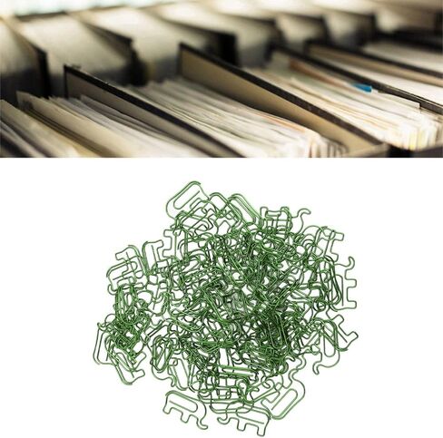 100pcs مقاطع الورق اللطيفة على شكل الفيل ، ودليل ورق من الفولاذ المقاوم للصدأ ، ومقطع ورق مع صندوق تخزين لإشارات الصور الورقية لمدرسة المكاتب والمنزل (الأخضر) in Kuwait