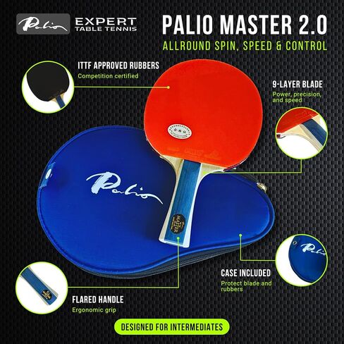 Palio Expert 2 Table Tennis Bat & Case in Kuwait