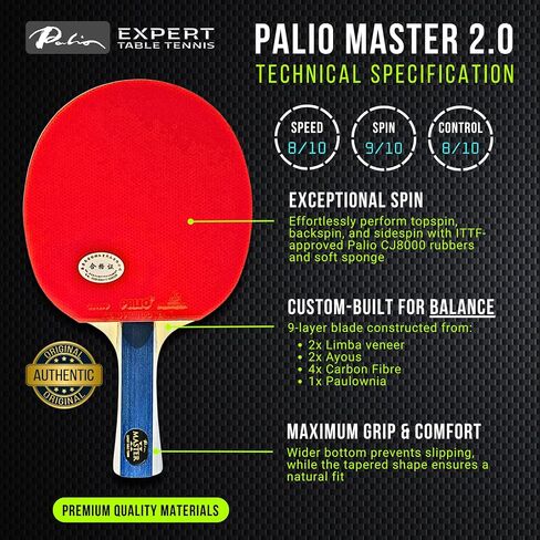 Palio Expert 2 Table Tennis Bat & Case in Kuwait