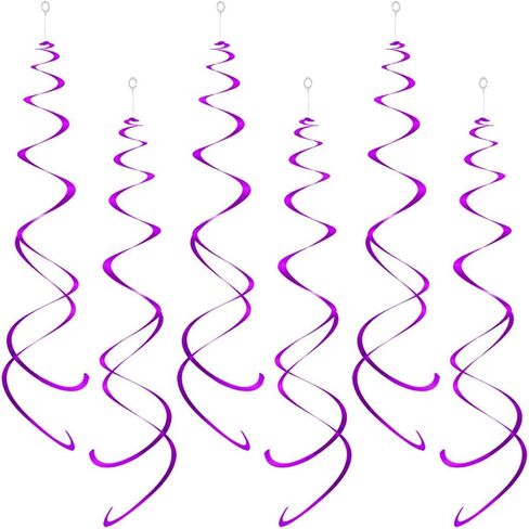 Party Swirl Decorations, Red and Blue Foil Ceiling Hanging Swirl Decoration, Whirls Decorations for Birthday | Wedding | Anniversary | Graduation Party Supplies, Pack of 20 in Saudi Arabia