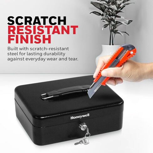 Honeywell Safes & Door Locks 6112TL Standard Steel Cash Box with Key Lock, Teal in Kuwait