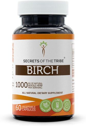 Secrets of the Tribe Birch 120 Capsules, 1000 mg, Birch (Betula Pendula) Dried Leaf (120 Capsules) in Saudi Arabia