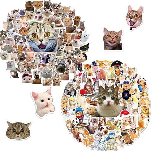 100 pcs Cute Pet Stickers & Decals - Adorable Cats & Dogs, Kawaii Patterns, Vinyl Waterproof for Tumblers, Journals, Phone Cases, Great for Kids, Teens & Animal Lovers in Kuwait