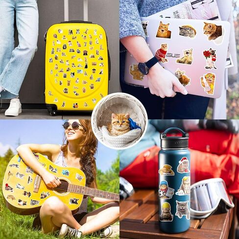 100 pcs Cute Pet Stickers & Decals - Adorable Cats & Dogs, Kawaii Patterns, Vinyl Waterproof for Tumblers, Journals, Phone Cases, Great for Kids, Teens & Animal Lovers in Kuwait