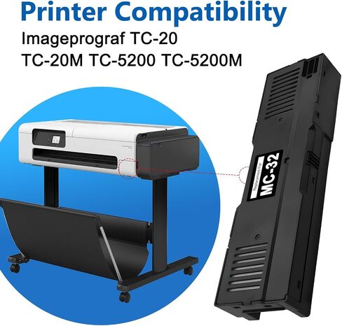 MC-32 Maintenance Cartridge Replacement for Canon Imageprograf TC-20 TC-20M TC-5200 TC-5200M, Upgraded MC32 Ink Maintenance Box Ink Waste Tank in Saudi Arabia
