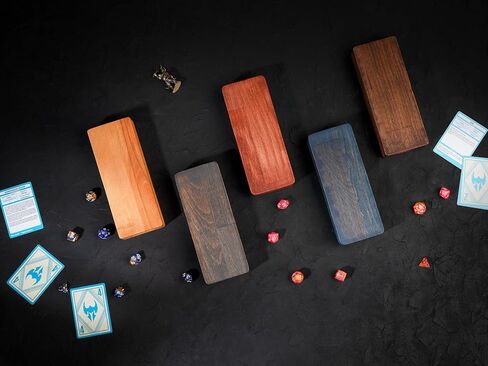 Wooden Dnd Dice Box - Dnd Dice Tray and Storage - Personalized Dnd Gifts - Dice Holder Box - Travel Dice Tray - Magnetic Lid For Storage (Anthracite, Large) in Saudi Arabia