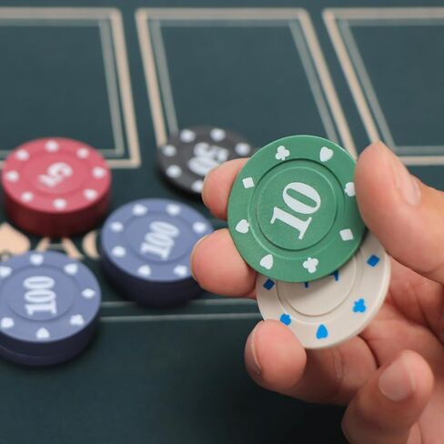 Denomination Poker Chips Set with 2 Decks of Premium Playing Cards for Texas Hold’em, Blackjack, and All Card Games in Saudi Arabia