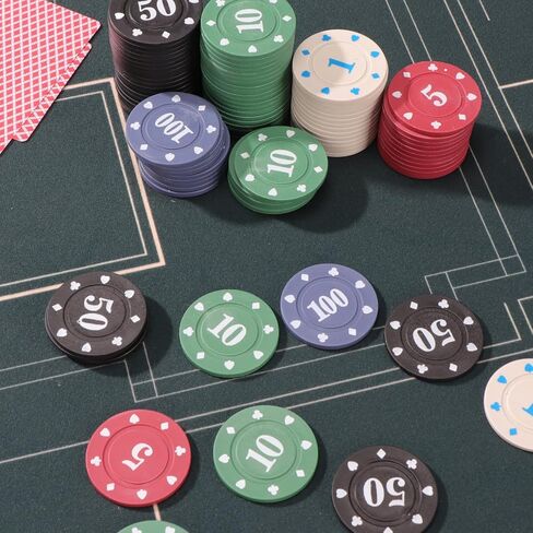 Denomination Poker Chips Set with 2 Decks of Premium Playing Cards for Texas Hold’em, Blackjack, and All Card Games in Saudi Arabia