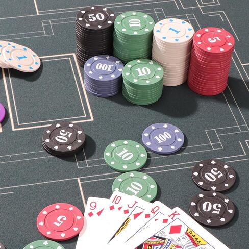 Denomination Poker Chips Set with 2 Decks of Premium Playing Cards for Texas Hold’em, Blackjack, and All Card Games in Saudi Arabia