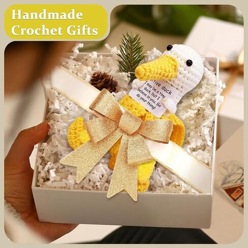 Positive Crochet Animals, Emotional Support Nuggets, Handmade Emotional Support Crochet, Cheer Support Plush Birthday Gifts for Women, Friend, Coworker, Student, Family (Positive Chick) in Saudi Arabia