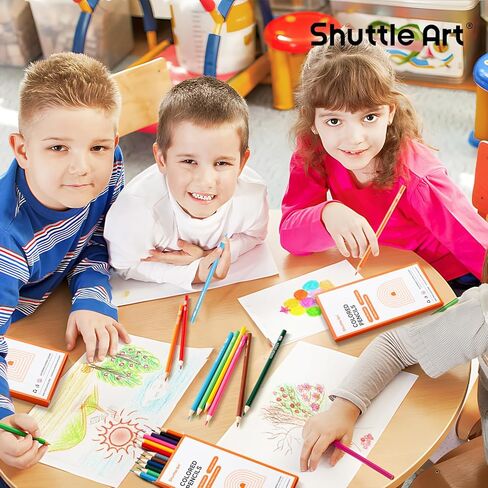 Shuttle Art 288 PCS Colored Pencils Bulk, 12 Assorted Colors, Pre-sharpened Colored Pencils for Kids with Sharpeners, Bulk Pack School Supplies for Teachers & Students in Kuwait