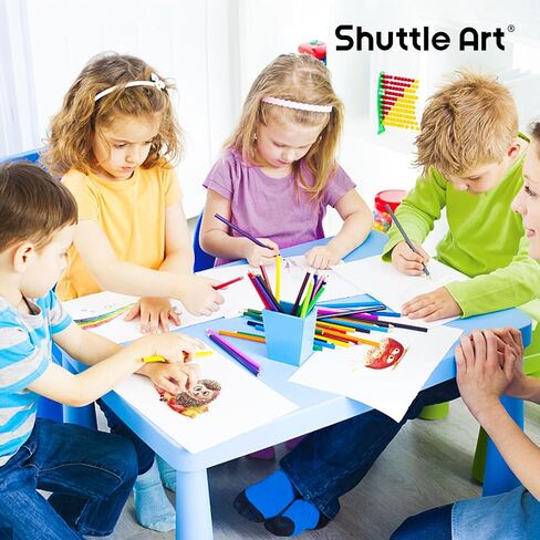 Shuttle Art 288 PCS Colored Pencils Bulk, 12 Assorted Colors, Pre-sharpened Colored Pencils for Kids with Sharpeners, Bulk Pack School Supplies for Teachers & Students in Kuwait