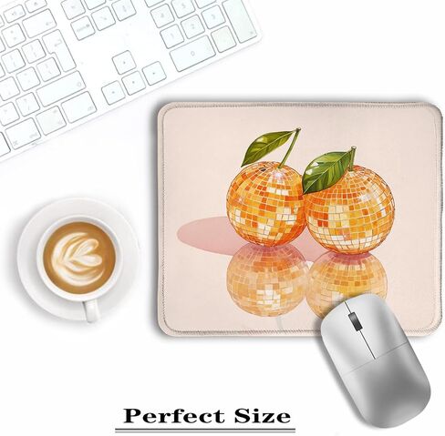 Orange Mouse Pad, Funky Retro Y2K Orange Disco Ball Mouse Pads for Wireless Mouse Computers Laptop Desk Accessories, Aesthetic Mouse Pad, Desk Supplies for Women Office Aesthetic, 9.5x7.9 Inch in Saudi Arabia