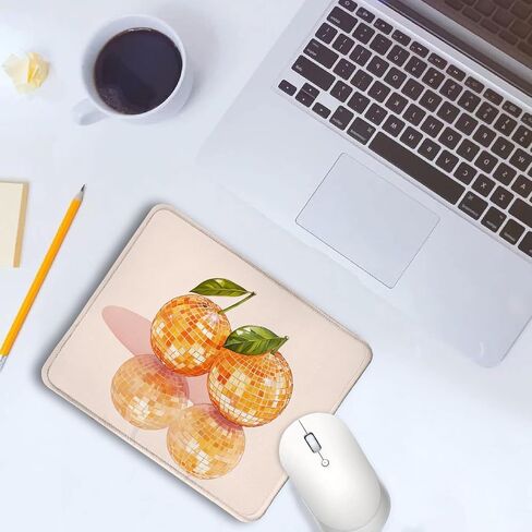 Orange Mouse Pad, Funky Retro Y2K Orange Disco Ball Mouse Pads for Wireless Mouse Computers Laptop Desk Accessories, Aesthetic Mouse Pad, Desk Supplies for Women Office Aesthetic, 9.5x7.9 Inch in Saudi Arabia