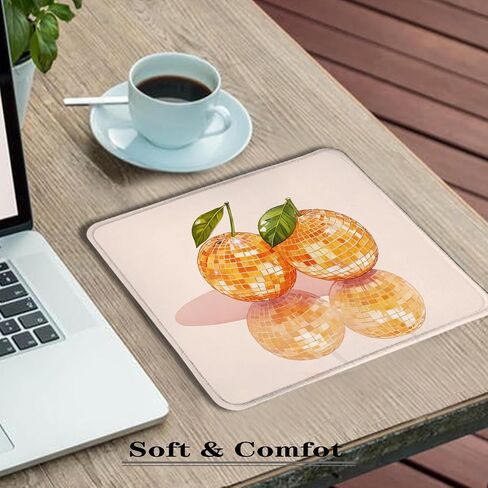 Orange Mouse Pad, Funky Retro Y2K Orange Disco Ball Mouse Pads for Wireless Mouse Computers Laptop Desk Accessories, Aesthetic Mouse Pad, Desk Supplies for Women Office Aesthetic, 9.5x7.9 Inch in Saudi Arabia