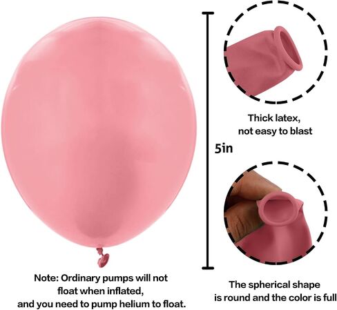 50PCS 5in Pink & Rainbow Matte Latex Balloons - Happy Birthday Arch & Garland Kit in Saudi Arabia