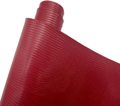 Dark Red Lizard Pattern Faux Leather Roll 16"x54"(40cmX135cm) Embossed Animal Textured Pu Leather Fabric for Leathercrafts Earrings, Bows, Handbags, Sewing Crafts in Saudi Arabia