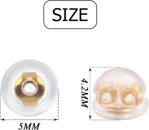 ايليفو مجموعة سدادات اقراط من السيليكون مضادة للحساسية ومضادة للحساسية مكونة من 50 قطعة مقاس 4.5 × 5 ملم in Kuwait