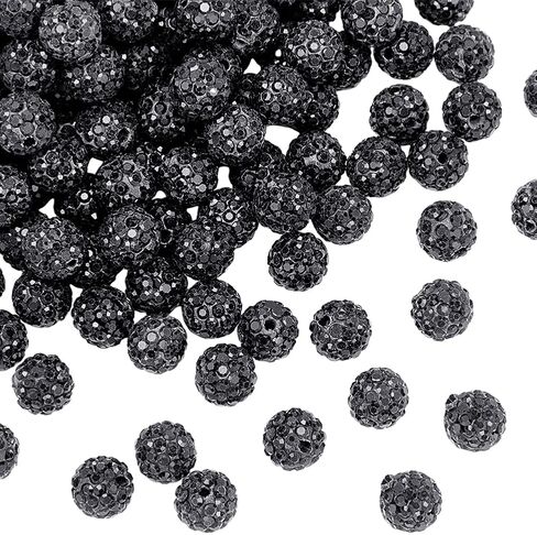 SUNNYCLUE 1 Box 120Pcs Dark Blue Rhinestone Beads Disco Ball Bead Bulk 10mm Polymer Clay Glass Mini Pave Round Charms Crystal Diamond Gems Pen Bead for Jewelry Making DIY Necklace Bracelet Crafts in Saudi Arabia