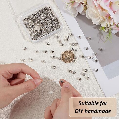 Benecreat 180pcs 18K حبات الفواصل النحاسية المطلية بالذهب ، حبات فضفاضة مموجة ، حبات معدنية مستديرة 6 × 5 ملم للأساور ، القلادات ، صنع المجوهرات ، ثقب: 2 مم: 2 مم in Saudi Arabia