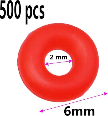 Semetall 500pcs توقف الخرز إدراج الفواصل السيليكون المطاط دونات الحلقات حلقات الفواصل المطاطية لحلقات قلادة سوار المجوهر in Saudi Arabia