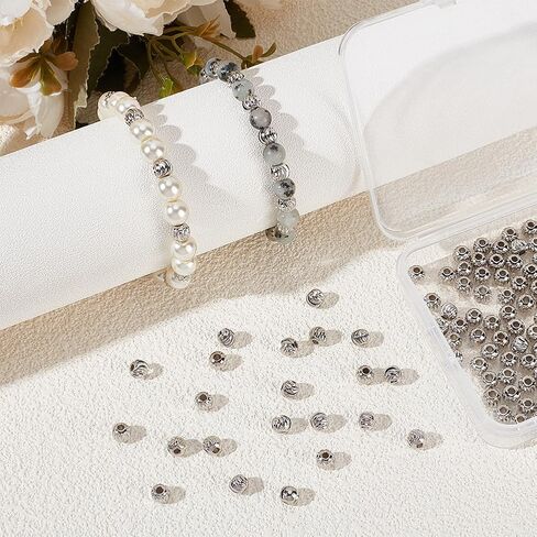 Benecreat 180pcs 18K حبات الفواصل النحاسية المطلية بالذهب ، حبات فضفاضة مموجة ، حبات معدنية مستديرة 6 × 5 ملم للأساور ، القلادات ، صنع المجوهرات ، ثقب: 2 مم: 2 مم in Saudi Arabia