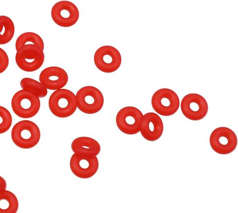 Semetall 500pcs توقف الخرز إدراج الفواصل السيليكون المطاط دونات الحلقات حلقات الفواصل المطاطية لحلقات قلادة سوار المجوهر in Saudi Arabia
