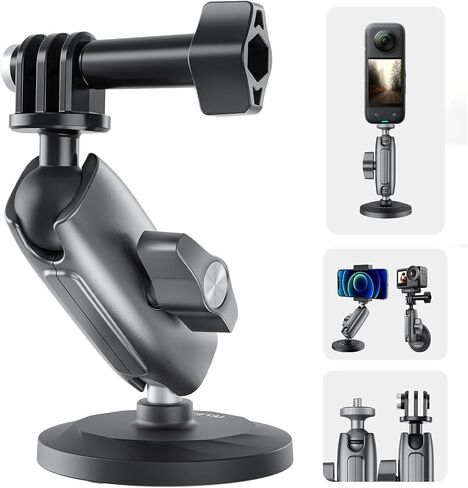 TELESIN Magnetic Mount Magnet Metal Mounts Accessories for Action Camera, 360 Quick Release Car Holder Attach for GoPro Max Hero 12 11 10 9 8 7 6 Insta360 X2 X3 Go3 Ace Pro DJI Action 4 Osmo Pocket 3 in Saudi Arabia