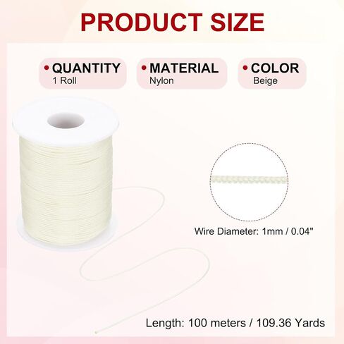 PATIKIL Nylon Cord 1mm x 109 Yards, Bracelet String Braided Nylon Thread Chinese Knotting Cord for Jewelry Making Beading Necklaces Blind Wind Chimes, Navy Green in Saudi Arabia