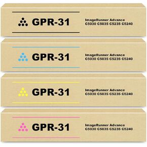 GPR31 Toner Cartridge Set Compatible GPR 31 Toner Replacement for Canon GPR-31 Toner Cartridge for ImageRunner Advance C5030 C5035 C5235 C5240 Printer, 2790B003AA 2802B003AA 2798B003AA 2794B003AA