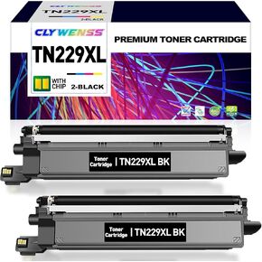 خراطيش الحبر TN229XL مع استبدال رقاقة لـ Brother TN229XL TN229XXL TN229 الحبر العالي العائد لـ MFC-L3780CDW MFC-L3720CDW HL-L3220CDW HL-L3280CDW PRINT