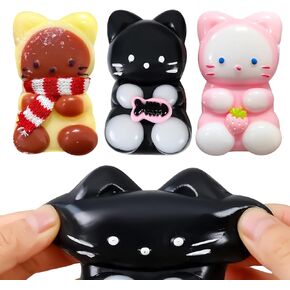 3pc cat taba squishy toys ، cat squishy toys taba taba squishy juffer quishies for Kids Party Forms Pitch Family Squishy Toys Ultra Soft Sipple Super