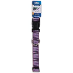 Petmate Aspen Pet Products M/M Stripe Collar ، Pink ، 1 "× 16-26"