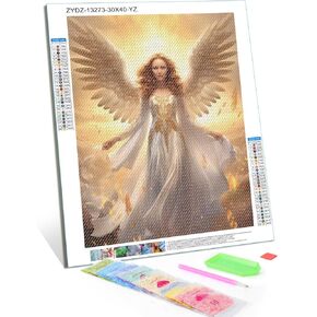 Tutumay21 Angel Woman Wings مجموعات الطلاء الماس للبالغين Angel 5D Diamond Dots Paints للمبتدئين جولة الكاملة الحفر GEM Art Painting Kits DIY Decor