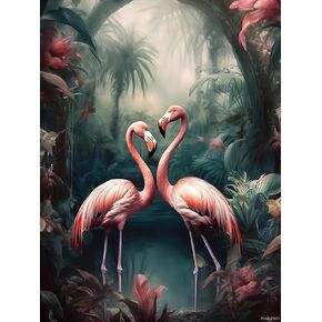 مجموعات طلاء فلامنغو الماس للبالغين ، فلامنغو الماس مجموعات 5D الماس اللوحة فن Flamingo Kits Diamond Art اثنين