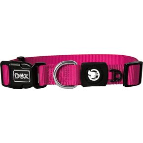 DDOXX NYLON COG COLLAR - كلاب الياقات القوية والقابلة للتعديل - M (الأحمر) ، طوق الكلب الأليفة التوت