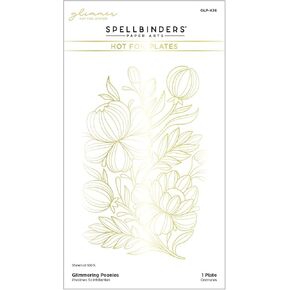 Plagebinders Peonies glimmer لوحة رقائق الساخنة ، المعدن