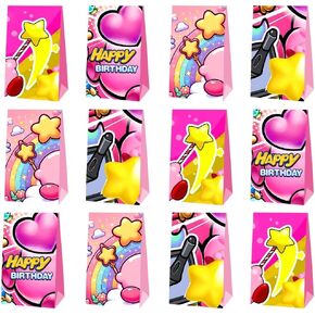 12pcs أكياس هدايا كيربيز جيدة لعيد ميلادها ، حقائب لطيفة لإمدادات الحفلات زخارف عيد ميلاد
