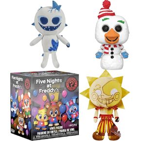 pop pizza n go mystery minis figure blind bas fnaf خمس ليالٍ في فريدي المجمعة مع شخصية محاكاة VR plushie! + عطلات نجم موسيقى الروك فريد بير + صندوق أعمى 3 عناصر مرعبة