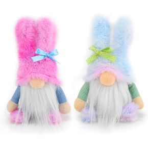 2PCS Doll Gnome Gnome Cute ، Tomte Tomte Swedish Nisse Toy Dwarf Dwarf Dwarf Plush Dolls لتزيين منزل العيد الأيرلندي (لون التدرج العشوائي)