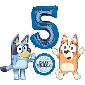 Bluey and Bingo 5th Birthday Party Supplies Palloon Bouquet Decorations