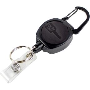 Lucky Line Key-Bak Sidekick Clip القابلة للسحب على حامل الشارة (43461) ، أسود
