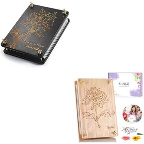 Suziko Flower Press Press Kit Kit Flower Pressing Kit للبالغين مضغوط زهور كتاب الصحافة مجموعة الحفاظ